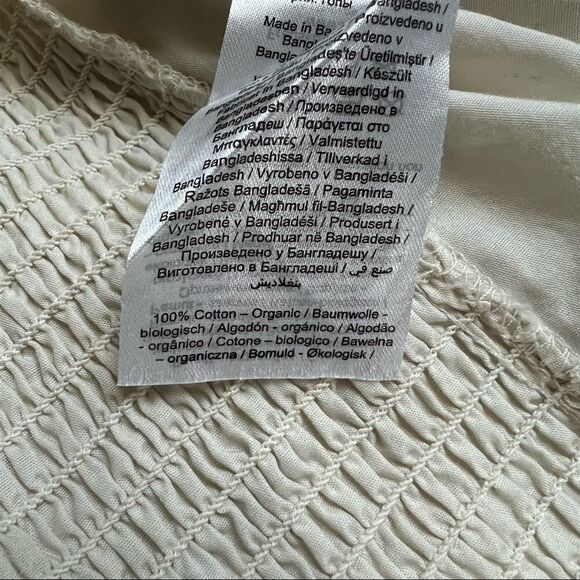 VERO MODA Woven Organic Cotton Crop Top In Birch XL - Picture 7 of 7